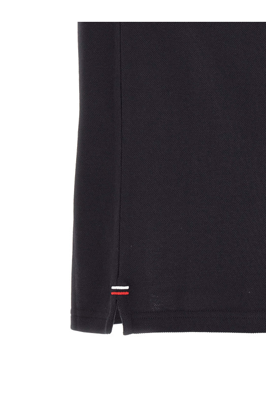 Поло с тройным логотипом, синее MONCLER L20918A0001289A1677X