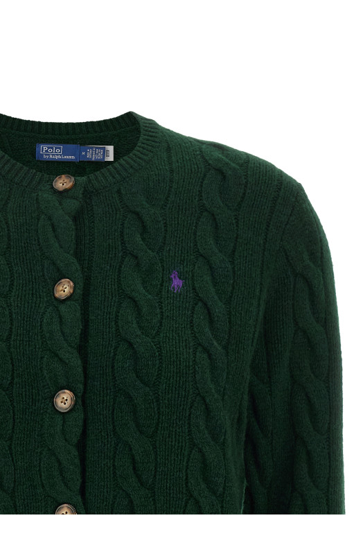 Кардиган с плетением, зеленый POLO RALPH LAUREN 211972104503