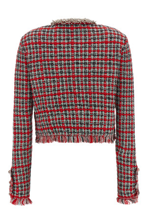 В'язана куртка з бахромою, червона SELF PORTRAIT AW26146JRRED