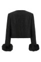 Кудлата хутряна куртка, чорна SELF PORTRAIT AW26131JBBLACK
