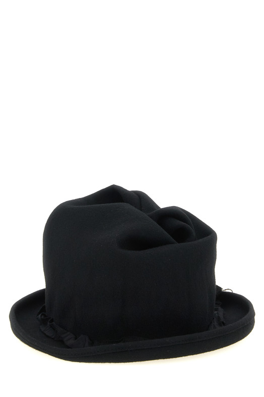 Скульптурний капелюх-корона, чорний YOHJI YAMAMOTO HWH021613
