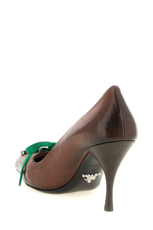 Туфли на шнурках, коричневые PRADA 1I612OFA085V69F0324