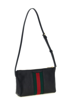 Сумка через плече «Gucci Horsebit Web», чорна 867130AAGOQ1057