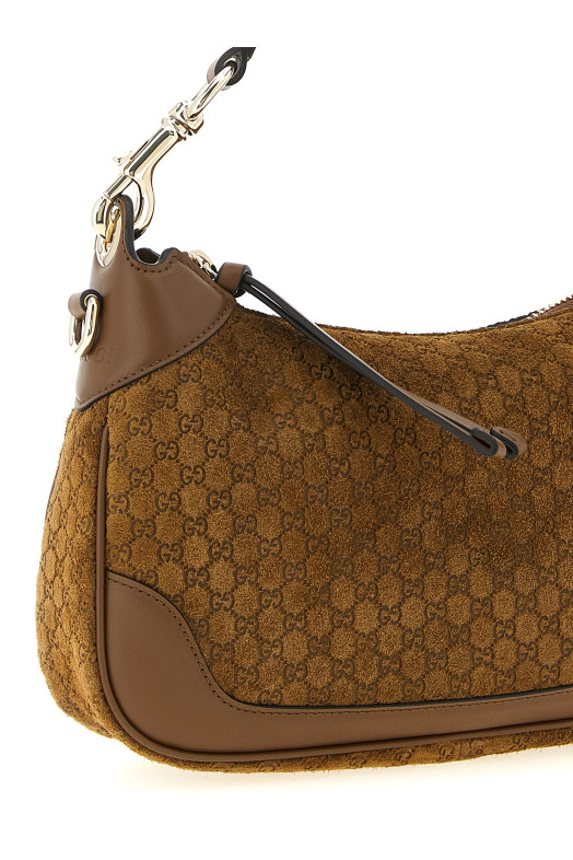 'Gucci B' small shoulder bag Brown