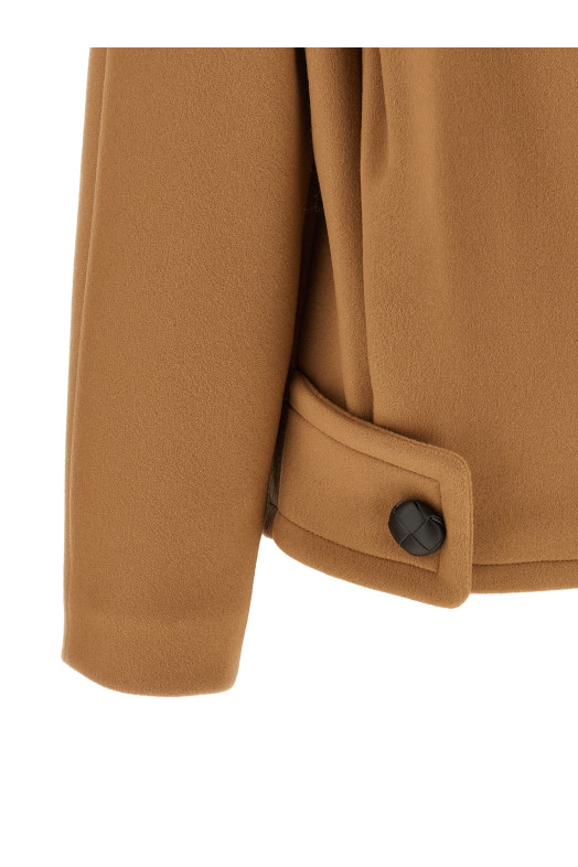 Двобортне пальто бежевого кольору STELLA MCCARTNEY 6644793GU7652745