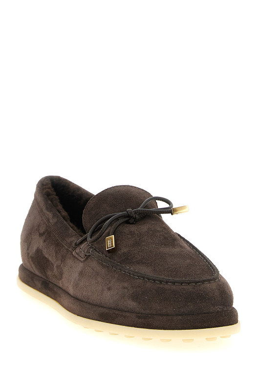 Замшеві лофери, коричневі TOD'S XXW24M0KQ80RE09999