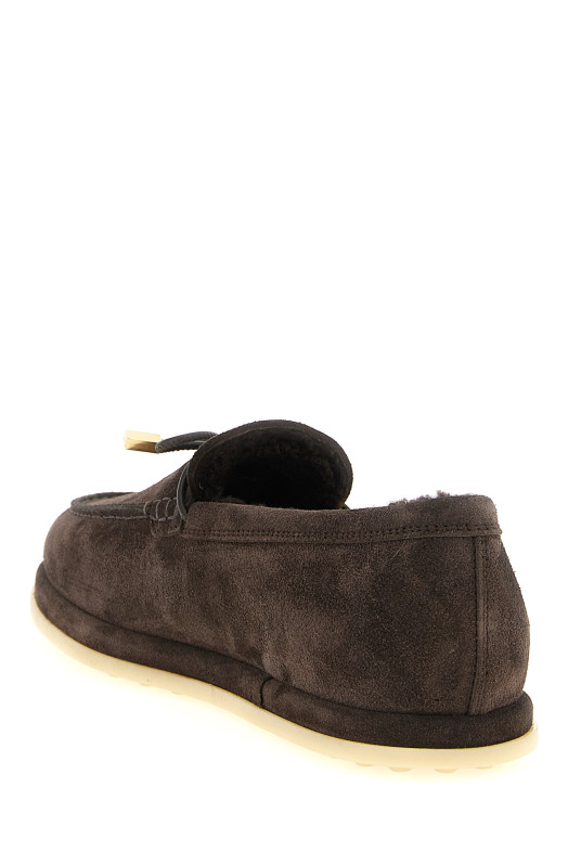 Замшеві лофери, коричневі TOD'S XXW24M0KQ80RE09999