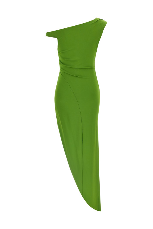 Jewel shoulder dress Green