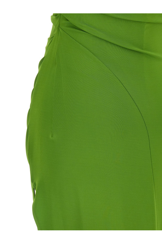 Jewel shoulder dress Green