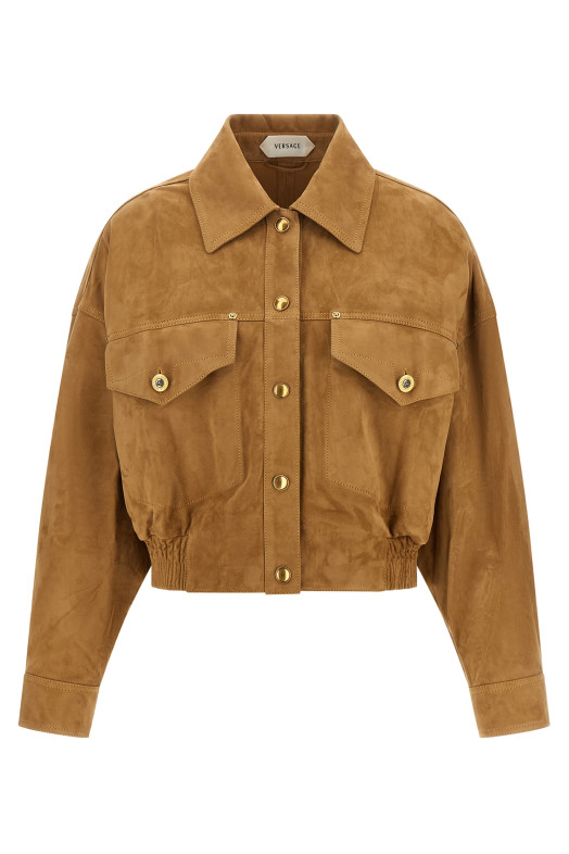 Suede blouson Brown