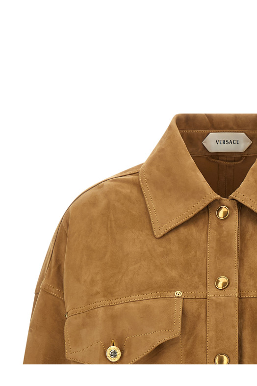 Suede blouson Brown