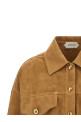 Suede blouson Brown