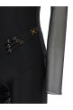 Jersey and tulle jumpsuit Black