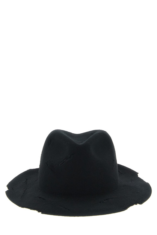 Капелюх з вирізами, чорний YOHJI YAMAMOTO HWH011603