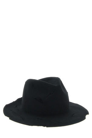 Капелюх з вирізами, чорний YOHJI YAMAMOTO HWH011603