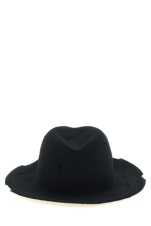 Капелюх з вирізами, чорний YOHJI YAMAMOTO HWH011603