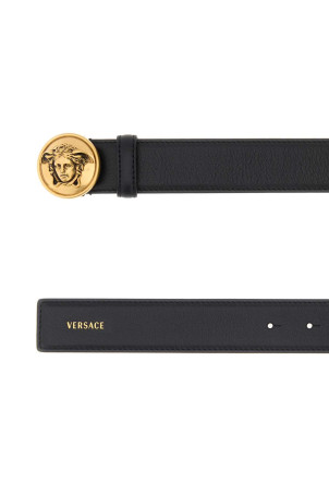 Black leather belt VERSACE (1024410DVTP1)