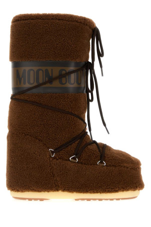 Ботинки Icon из коричневого эко-меха MOON BOOT (1403080)