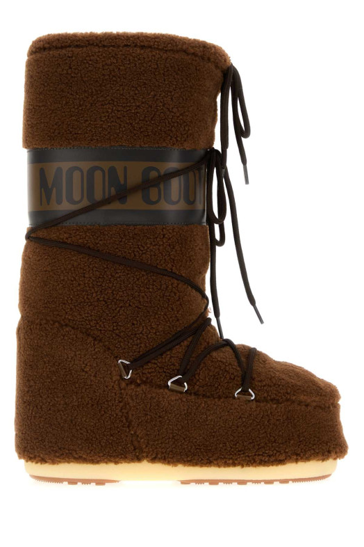 Ботинки Icon из коричневого эко-меха MOON BOOT (1403080)