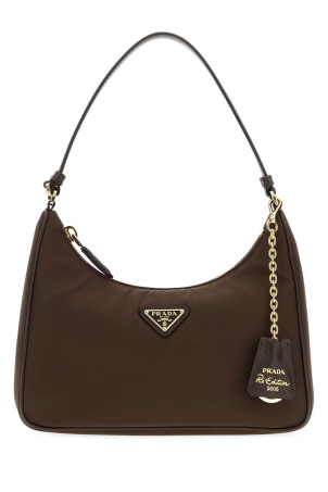 Коричнева сумка через плече Prada Re-Edition 2005 з матеріалу Re-Nylon, PRADA (1N204PR064)