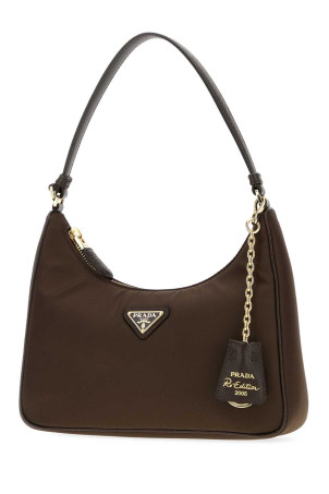 Коричнева сумка через плече Prada Re-Edition 2005 з матеріалу Re-Nylon, PRADA (1N204PR064)