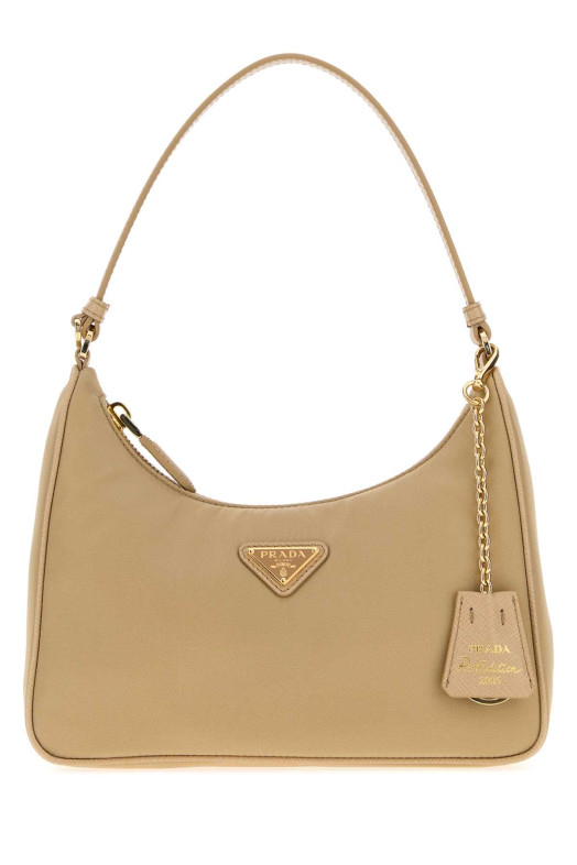 Бежева сумка через плече Prada Re-Edition 2005 з матеріалу Re-Nylon, PRADA (1N204PR064)