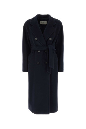 Темно-синее пальто «Мадам» из шерстяной смеси MAX MARA (2621018010600)