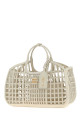 Chalk leather shopping bag MIU MIU (5BA2932IBE)