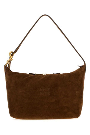 Brown suede shopping bag MIU MIU (5BC2172CSS)
