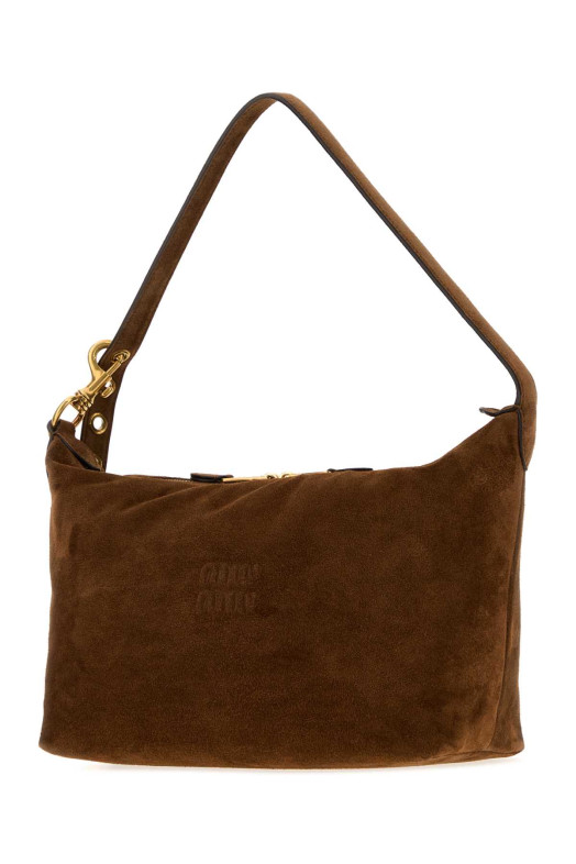 Brown suede shopping bag MIU MIU (5BC2172CSS)