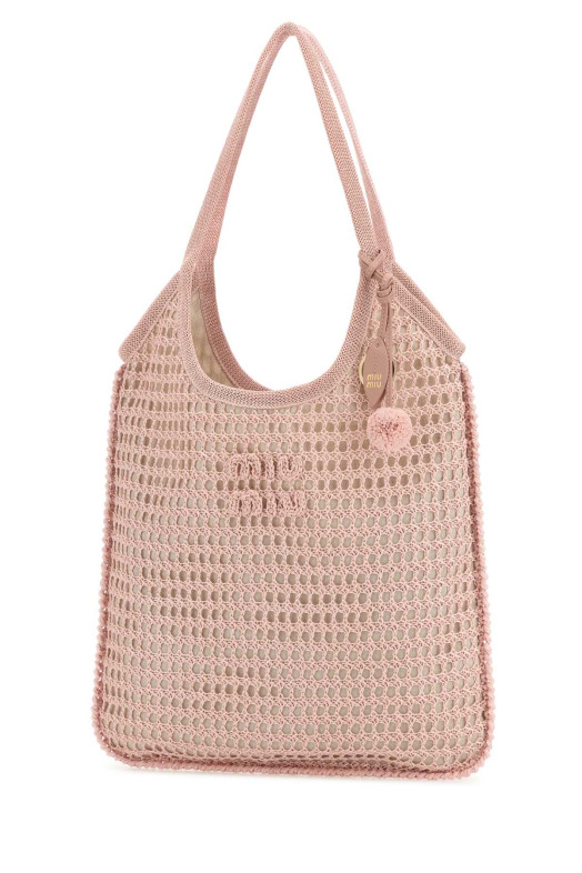 Розовая вязаная сумка для покупок Ivy от MIU MIU (5BG231VOBY2I0C)