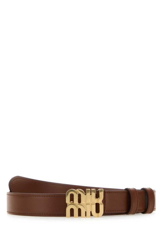 Brown leather belt MIU MIU (5CC5652AIX)