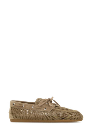 Мереживні лофери кольору капучино MIU MIU (5D585EF0053KU1)