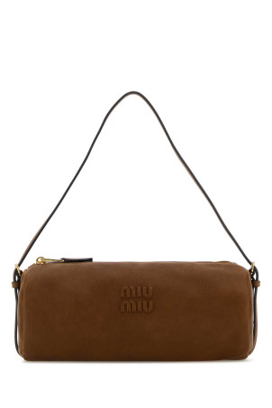 Сумка через плече з коричневої шкіри наппа від MIU MIU (5NE851AEFX)