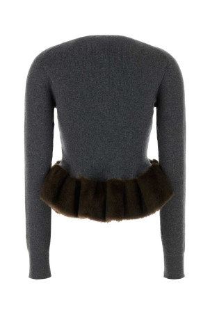 Светло-серый свитер из эластичной шерстяной смеси STELLA McCARTNEY (6K12773S2673)