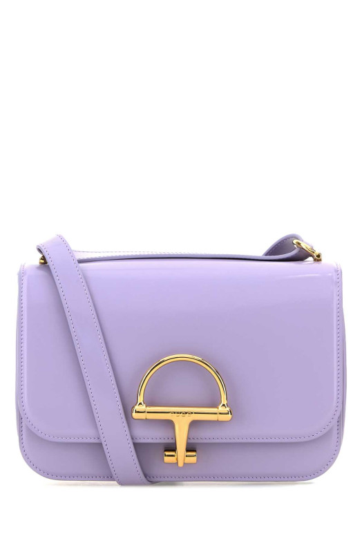 Небольшая кожаная сумка через плечо Gucci Siena цвета сирени GUCCI (846705AADVW)