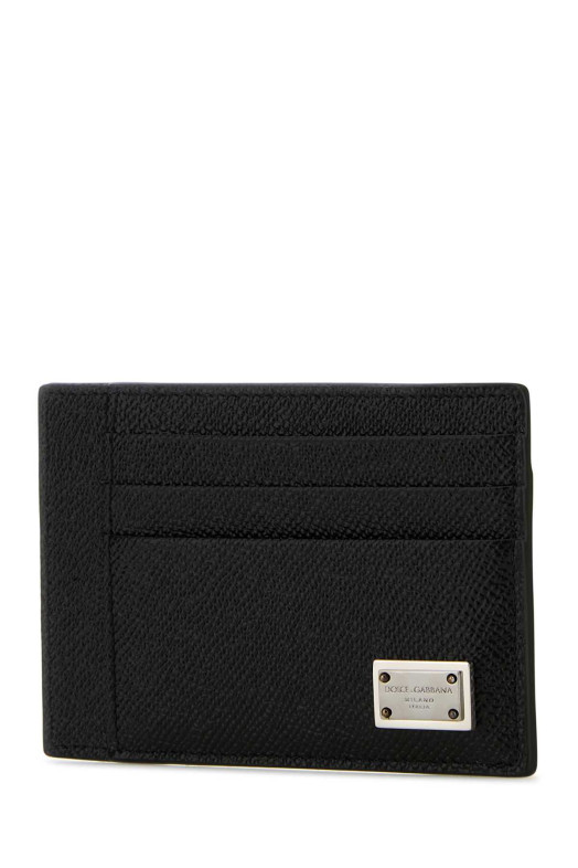 Black leather card holder Black DOLCE & GABBANA (BP3325AG219)