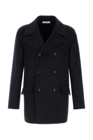 Navy blue wool blend coat Black UMIT BENAN (COFWM661716510690)