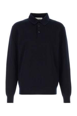 Midnight blue cashmere blend polo shirt Black UMIT BENAN (FW26M991119050690)
