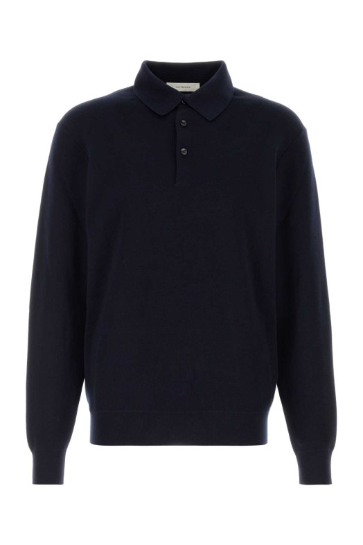 Midnight blue cashmere blend polo shirt Black UMIT BENAN (FW26M991119050690)
