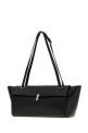 Black leather Trapeze shoulder bag SAVETTE (H04701)