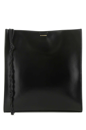 Black leather large Tangle shoulder bag JIL SANDER (J07WG0023P4841)