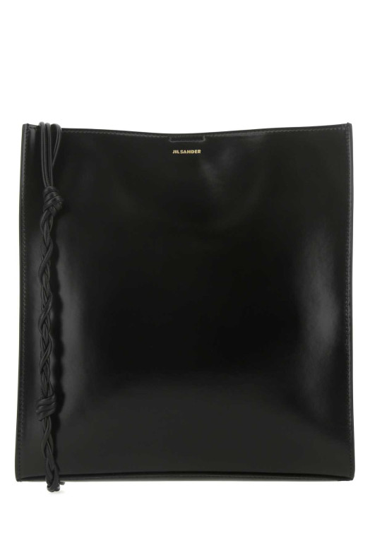Black leather large Tangle shoulder bag JIL SANDER (J07WG0023P4841)