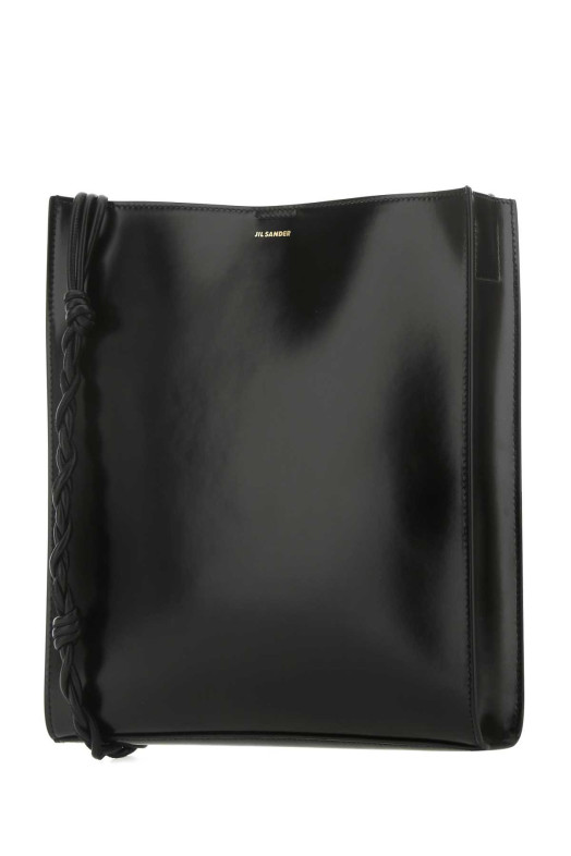 Black leather large Tangle shoulder bag JIL SANDER (J07WG0023P4841)