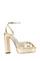 Gold fabric Kove 120 sandals JIMMY CHOO (KOVE120DXB)