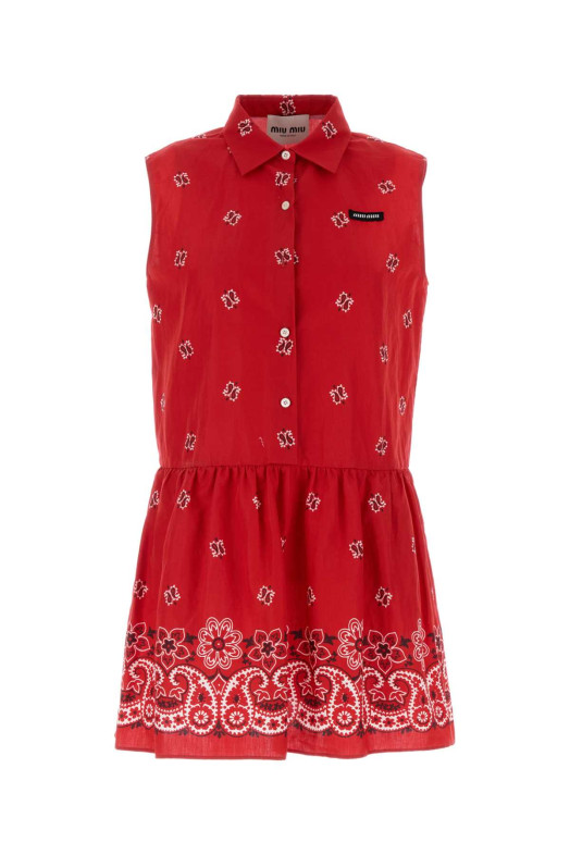 Printed cotton blend dress MIU MIU (MF5889SOOO17XY)
