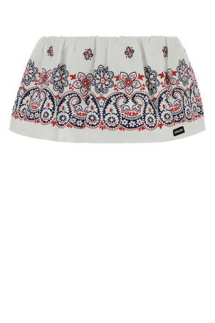 Printed cotton blend mini skirt MIU MIU (MG2200SOOO17XZ)