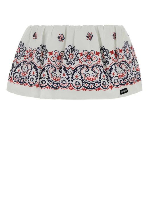 Printed cotton blend mini skirt MIU MIU (MG2200SOOO17XZ)