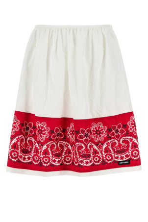 White poplin skirt MIU MIU (MG2487SOOO17LZ)