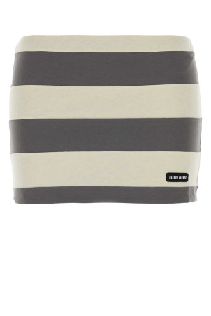 Embroidered cotton mini skirt MIU MIU (MJD235SOOO195L)